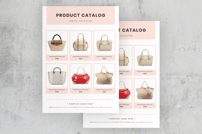 Contoh desain catalog product